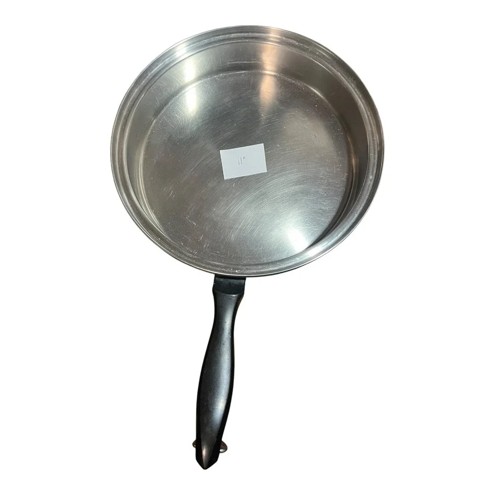Vtg Chef's Ware Multi-Ply Stainless Steel Cookware Set 5 Pots Pans w/3 Lids lot